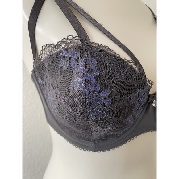 Savage x Fenty Bra Demi Cage Lace Living In the Clouds Lingerie - Picture 4 of 13